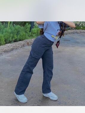 Zara Navy Cargo Pants